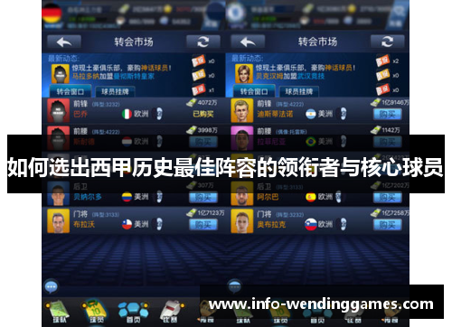 如何选出西甲历史最佳阵容的领衔者与核心球员