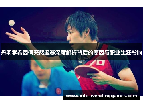 丹羽孝希因何突然退赛深度解析背后的原因与职业生涯影响